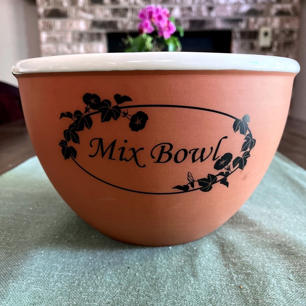 VAL DO SOL Portugal Terracotta 8" Mixing Bowl Green Interior portugal